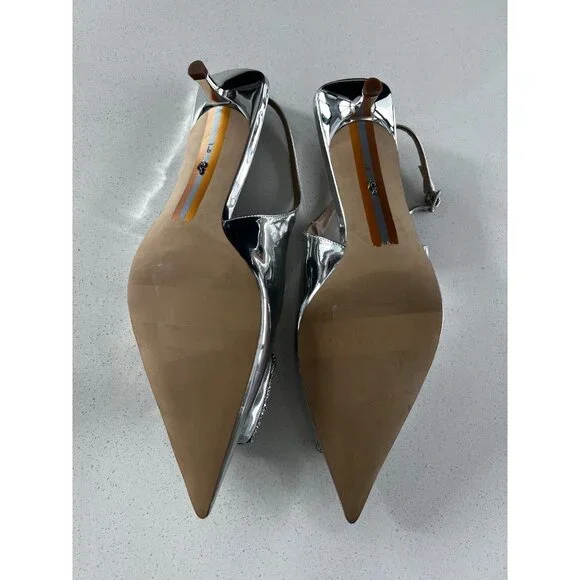 Sam Edelman Kammie Womens kitten Heels Soft Silver Size 9 - Picture 7 of 10